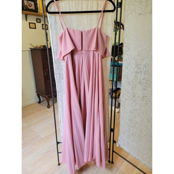 Rent the runway size 4 rose color Jill Stewart Rose water pleaded gown pleated - Picture 5 of 7